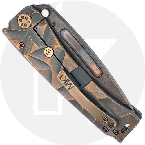 Medford Marauder-H Knife - 3V Vulcan Tanto - Cement / Bronze Stained Glass Ti - Frame Lock Folder - USA Made