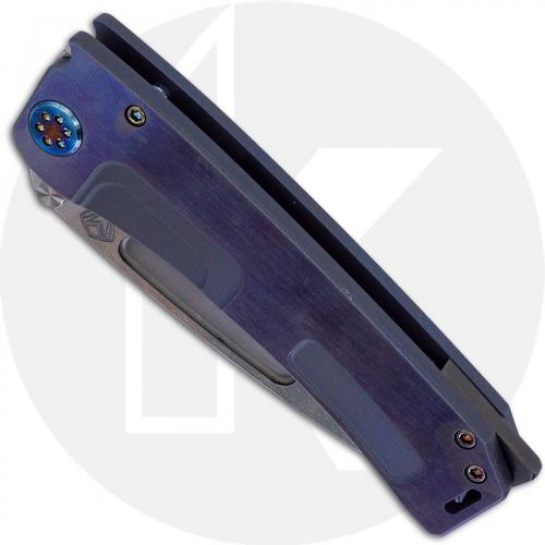 Medford Marauder-H Knife - CPM 3V Tanto - Bead Blast Blue Titanium - Frame Lock Folder - USA Made