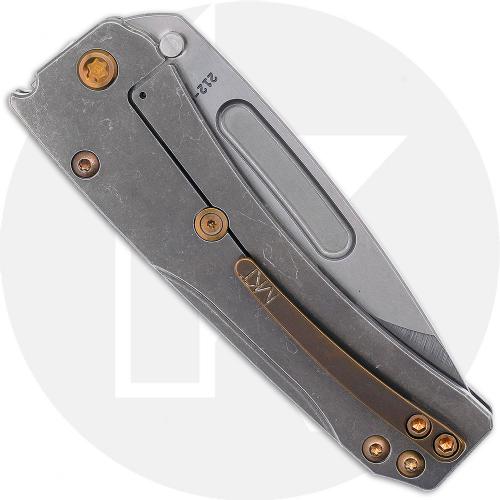 Medford Slim Midi - Tumbled S45VN Drop Point - Tumbled Bronze American Flag Ti - Frame Lock Folder - USA Made