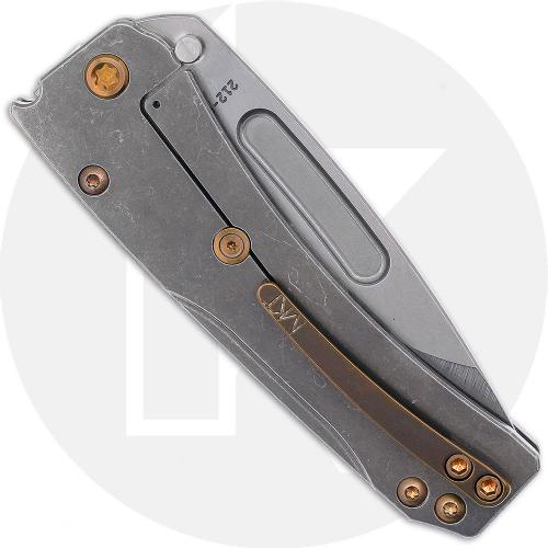 Medford Slim Midi - Tumbled S45VN Drop Point - Tumbled Bronze American Flag Ti - Frame Lock Folder - USA Made