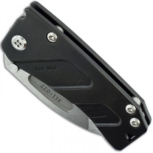 Medford Hunden Knife - Tumble Finish Drop Point - Black PVD Titanium - Frame Lock Folder - USA Made