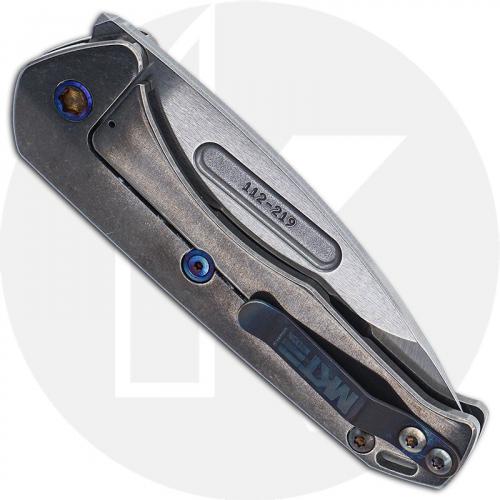 Medford Praetorian Slim - Tumbled S35VN Drop Point - Tumbled Ti - Frame Lock Folder - USA Made
