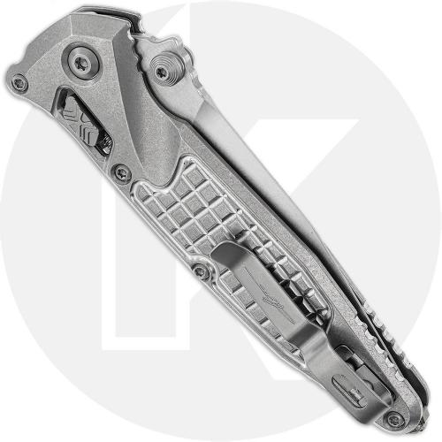 Microtech Socom 160RL-10FRSMS2 Knife - Signature Series - Stonewash Spear Point - Stonewash Frag Pattern Titanium - USA Made