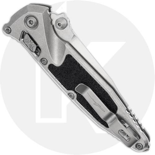 Microtech Socom 160RL-10SMS2 Knife - Signature Series - Stonewash Spear Point - Stonewash Titanium with Textured Inlay - USA Mad