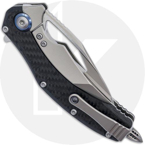 Microtech Matrix Knife - Bead Blasted M390MK Drop Point - Titanium/Carbon Fiber - Flipper Folder