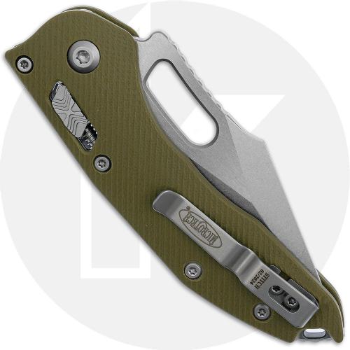 Microtech Stitch RAM-LOK Knife - Stonewashed Bohler M390MK Spear Point - Fluted OD Green G10