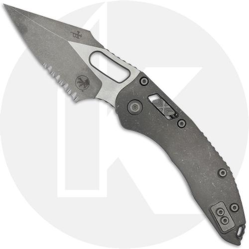 Microtech Stitch RAM-LOK Knife - Signature Series - Apocalyptic Bohler M390MK Spear Point - Apocalyptic Slab Titanium