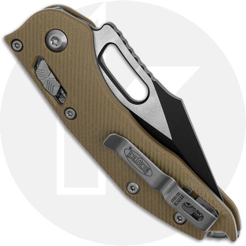 Microtech Stitch RAM-LOK Knife - 2-Tone Bohler M390MK Spear Point - Fluted Tan G10