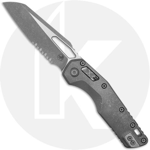 Microtech MSI RAM-LOK Knife - Signature Series - Apocalyptic Part Serrated Sheepsfoot Bohler M390MK - Apocalyptic Slab Titanium