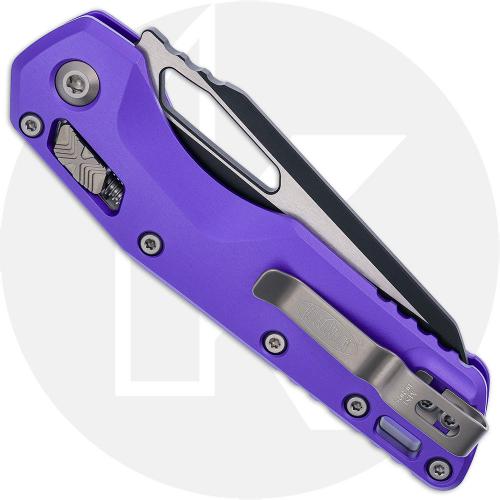 Microtech MSI RAM-LOK Knife - 2-Tone Bohler M390MK Sheepsfoot - Purple Aluminum