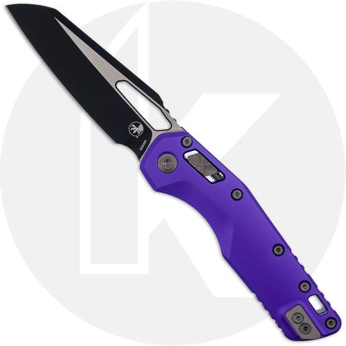 Microtech MSI RAM-LOK Knife - 2-Tone Bohler M390MK Sheepsfoot - Purple Aluminum