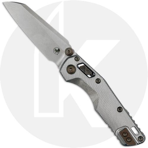 Microtech MSI Mini RAM-LOK Knife - Signature Series - Stonewash Sheepsfoot Bohler M390MK - Stonewash Fluted Titanium