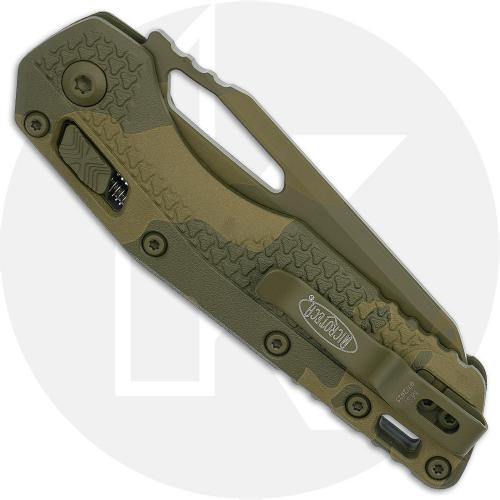 Microtech MSI RAM-LOK Knife - Cerakoted Sheepsfoot Bohler M390MK - Fluted Bazooka Camo Green Polymer