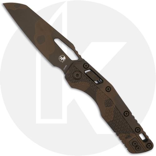 Microtech MSI RAM-LOK Knife - Cerakoted Sheepsfoot Bohler M390MK - Fluted Chocolate Camo Polymer