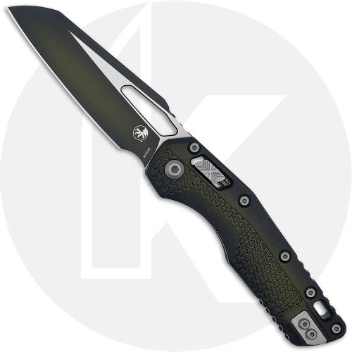 Microtech MSI RAM-LOK Knife - 2-Tone Cerakoted Sheepsfoot Bohler M390MK - Fluted Faded Bazooka Green Polymer