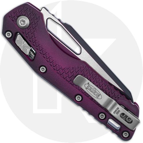Microtech MSI RAM-LOK Knife - 2-Tone Cerakoted Sheepsfoot Bohler M390MK - Fluted Faded Sangria Polymer