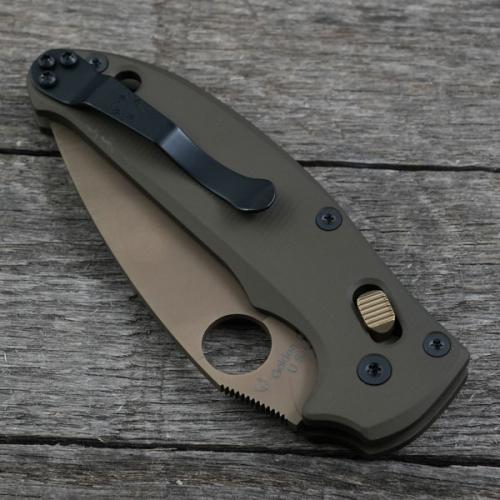 AWT Aluminum Scales for Spyderco Manix 2 Knife - Agent Series - Linerless - Exclusive Midnight Blue Type III Hard Coat