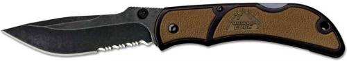 Outdoor Edge Chasm Knife, Part Serrated Coyote Brown, OE-CHC33S