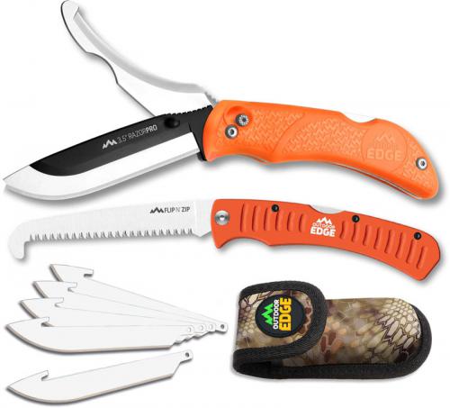 Outdoor Edge Razor Pro Knife and Saw Combo, Orange, OE-ROC30