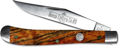 Queen Knives: Queen Utility Knife, Curly Zebra Wood, QN-11CZ