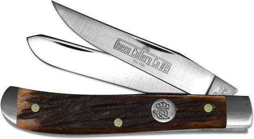 Queen Trapper Knife, Stag Bone, QN-19SB