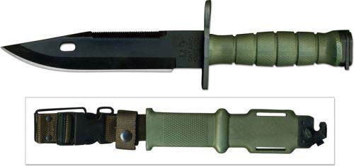 Ontario M9 Bayonet 6220 - Green Handle and Sheath (was SKU 490) USA Made