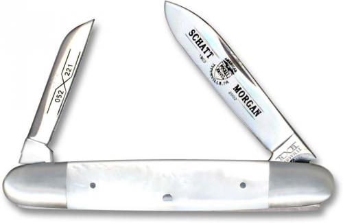 Queen Knives: Schatt and Morgan Pen Knife, Pearl, QN-52221XII