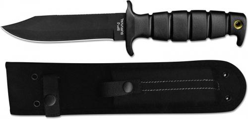 Ontario 8680 SP-2 Survival Knife Sawback Clip Point Fixed Blade Kraton Handle USA Made