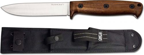 Ontario Bushcraft Field Knife 8696 - 5160 Tool Steel Drop Point Fixed Blade - Hardwood Handle - USA Made