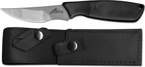Ontario 9718 HP Caper Knife Stainless Steel Trailing Point Fixed Blade Synthetic Rubber Handle USA Made