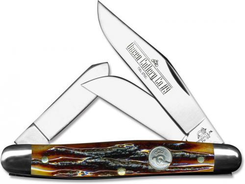 Queen Knives: Queen Large Stockman Knife, Honey Amber, QN-9ACSB