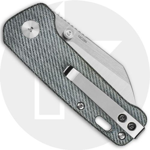 QSP Penguin Mini QS130XS-B - Satin 14C28N - Denim Micarta - Liner Lock Knife