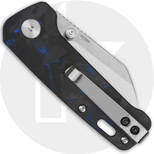 QSP Penguin Mini QS130XS-D1 - Satin 14C28N - Blue Shred Carbon Fiber / G10