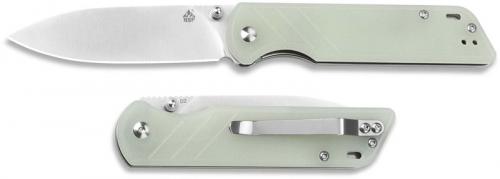QSP Parrot Knife QS102-H - Satin D2 Spear Point - Jade G10 - Liner Lock Folder