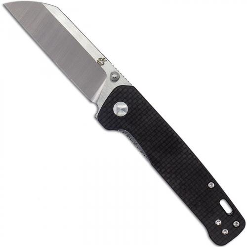 QSP Penguin Knife QS130-E - 2 Tone Satin D2 Sheepfoot - G10 with Carbon Fiber Overlay - Liner Lock Folder