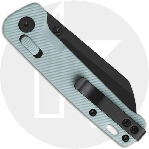 QSP Penguin Glyde Lock QS130GL-D2 Knife - Black 14C28N Sheepsfoot - Ice Cream Blue FRN