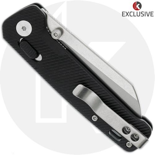 QSP Penguin Glyde Lock QS130GL-KPA Knife - Knives Plus Exclusive - 2 Tone S35VN Sheepsfoot - Black Aluminum