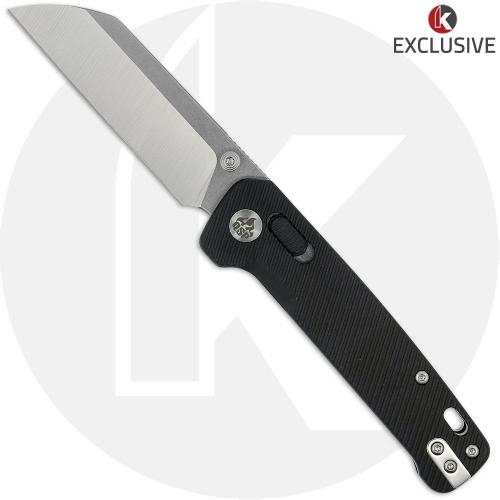QSP Penguin Glyde Lock QS130GL-KPA Knife - Knives Plus Exclusive - 2 Tone S35VN Sheepsfoot - Black Aluminum
