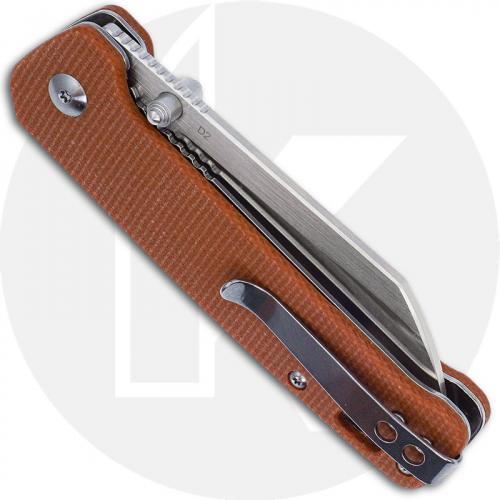 QSP Penguin Knife QS130-J - Satin D2 Sheepfoot - Tan Linen Micarta - Liner Lock Folder