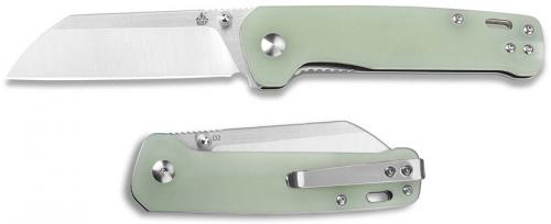 QSP Penguin Knife QS130-V - Satin D2 Sheepfoot - Jade G10 - Liner Lock