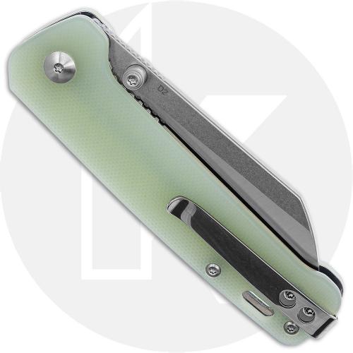 QSP Penguin V2 QS130V2-G1 Knife - 2-Tone D2 Sheepsfoot - Jade G10