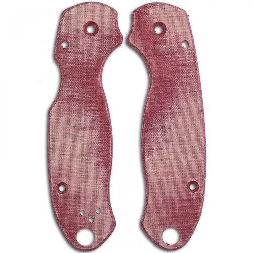 RC BladeWorks Custom Micarta Scales for Spyderco Para 3 Knife - Red - USA Made