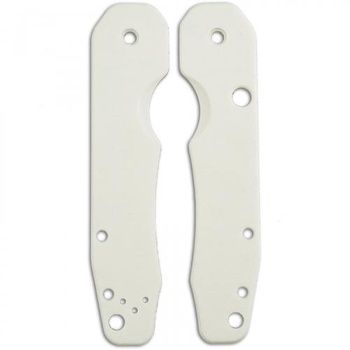 RC BladeWorks Custom Micarta Scales for Spyderco Smock Knife - White - USA Made