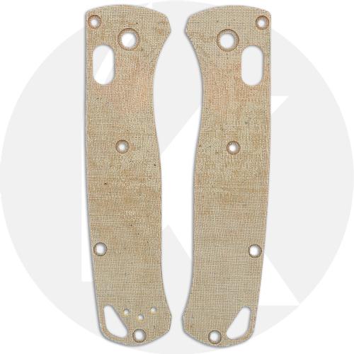 Ripp's Garage Tech Micarta Scales for Benchmade Bugout Knife - Natural Linen