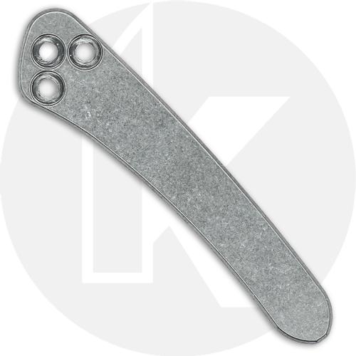 Ripp's Garage Tech Titanium Pocket Clip for Spyderco Paramilitary 2 and Para 3 - Stonewashed