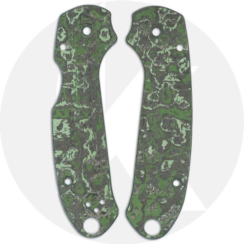 Ripp's Garage Tech Fat Carbon Scales for Spyderco Para 3 Skinny MOD - Jungle Wear Plain Flat