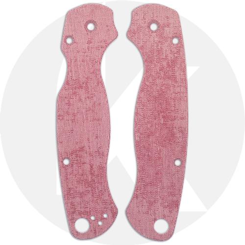Ripp's Garage Tech Micarta Scales for Spyderco Paramilitary 2 Knife - Red Linen