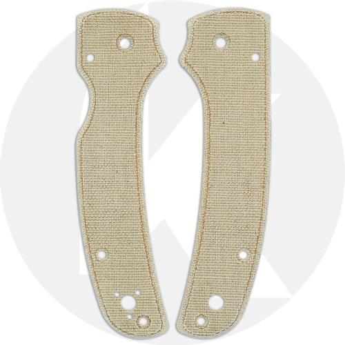 Ripp's Garage Tech Skinny Micarta Scales for Spyderco Shaman Knife - Natural Canvas