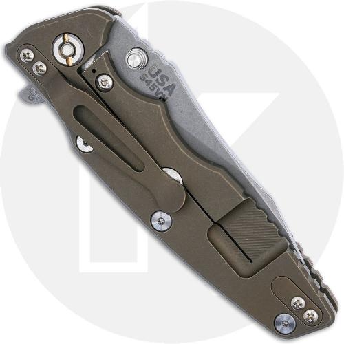 Rick Hinderer Eklipse 3.5 Knife - Slicer - Working Finish - FDE G10/Battle Bronze Titanium