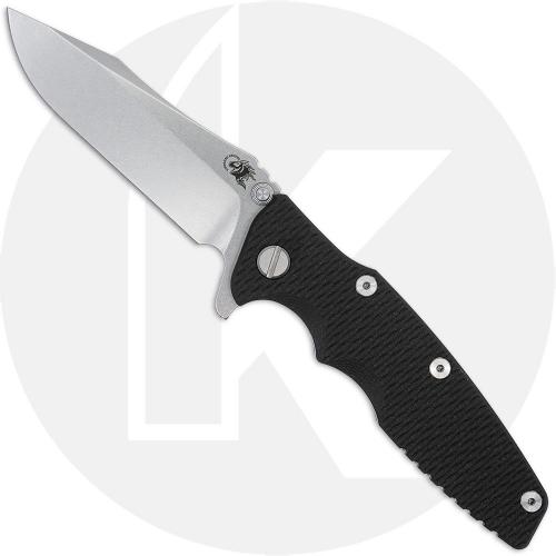 Rick Hinderer Eklipse 3.5 Knife - Spear Point - Stonewash Finish - Black G10 / Titanium